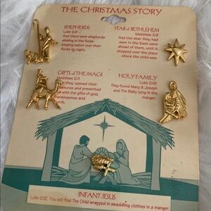 Vintage Christmas Story Pin Set